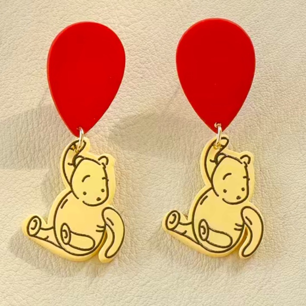 Winnie The Pooh Acrylic Earrings